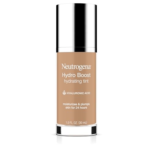 Neutrogena Hydro Boost Hydrating Tint Foundation Makeup for Dry Skin, with Hyaluronic Acid, Lightweight Oil-Free Water Gel, Non-Comedogenic, 60