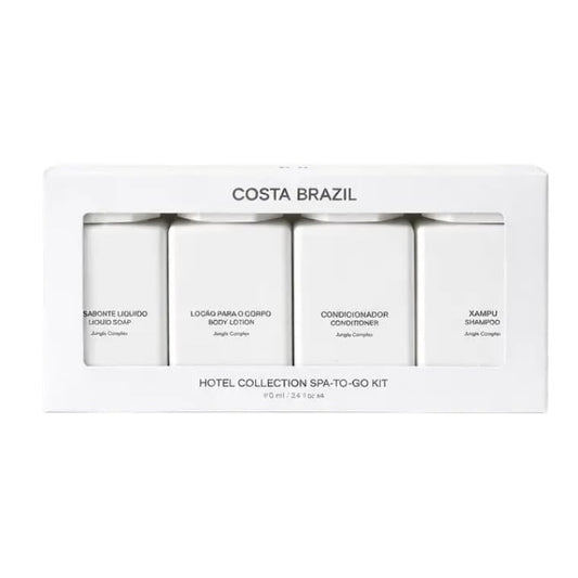 Costa Brazil Hotel Collection Spa-To-Go Kit, Shampoo, Conditioner, Body Wash and Lotion, 4 Piece Travel Set Beauty and Personal Care Costa Brazil