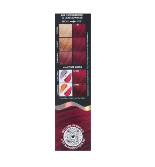 Not Your Mother's Love For Hue Semi-Permanent Hair Color Cream, Cherry Kiss, 4.5 fl oz / 133 ml