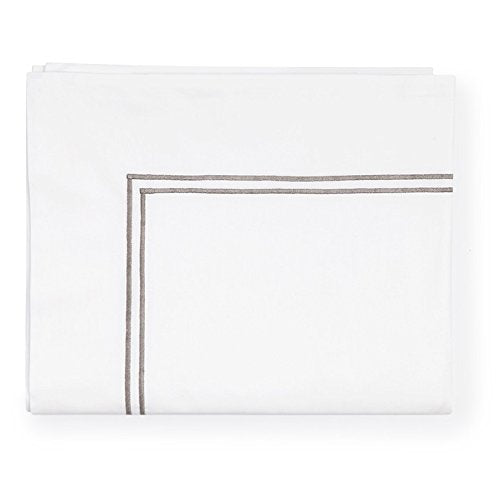 Sferra Grande Hotel Sheet Set - Cal King - White/Grey