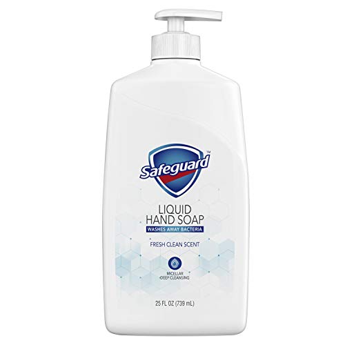 Safeguard Liquid Hand Soap, Micellar Deep Cleansing, Fresh Clean Scent | Washes Away Bacteria - 25 Ounce Bottle (Pack of 1) Beauty & Personal Care Safeguard