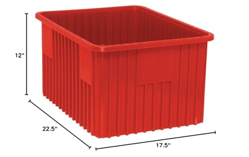 Quantum Storage DG93120 Dividable Grid Heavy Duty Part Organizer Bins - 22-1/2" x 17-1/2" x 12" - 3 Pack