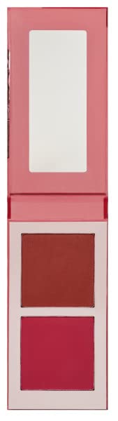 Juvia's Place Blushed Duo Blush Volume3 - Two Tone Pigmented Buildable Pressed Mineral Powder - Rosy Natural Cheeks Matte Fresh Finish for All Skin