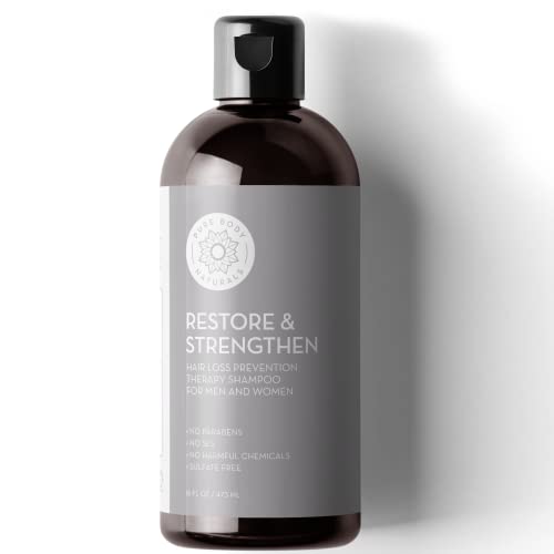 Pure Body Naturals Hair Loss Shampoo to Restore and Strengthen, Large 16 Ounce, DHT Blocker Shampoo for Thinning Hair, for Men and Women (Label
