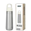 Kor Melrose 20oz Double Wall Insulated Water Bottle - Keeps Beverages Hot for 12hrs, Cold for 24hrs - Stainless Steel Design - Contoured Perfect
