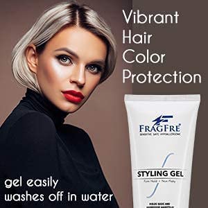 FRAGFRE Firm Hold Hair Gel Fragrance Free 8 oz - Strong Styling Gel for Aggressive Hair Styles - Paraben Free Hypoallergenic Sensitive Formula