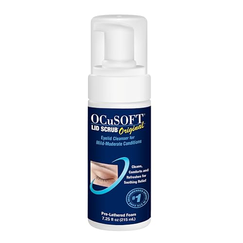 OCuSOFT Lid Scrub Original Foaming Eyelid Cleanser - Mild Instant Foaming Eyelid & Eyelash Cleanser - Daily Eyelid Wash to Remove Oil, Dust, Pollen Beauty and Personal Care OCuSOFT Default Title