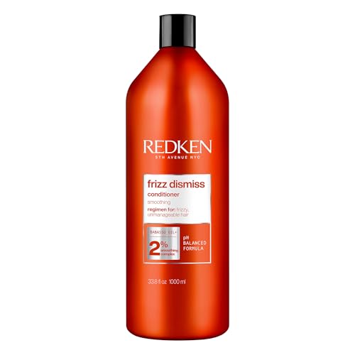 Redken Frizz Dismiss Conditioner | Weightless Frizz Control | Anti Frizz for Smoother Hair | Sulfate Free | 33.8 fl. Oz