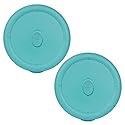 Pyrex 8202-VPC 3-Quart Turquoise Vented Food Storage Replacement Lid (2-Pack) - Made in USA