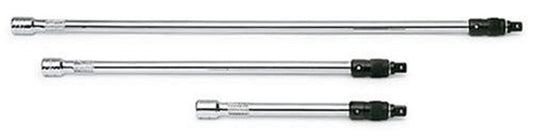 SK Tools USA 3/8" Drive, 3 Piece Chrome Locking Extension Set: 7.5", 13.5" & 19.5" | 4516
