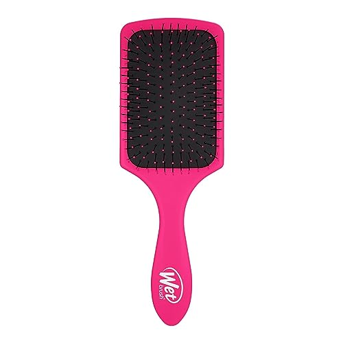 Wet Brush Paddle Detangler Hair Brush, Pink, Ultra-Soft IntelliFlex Bristles with AquaVent Design, Great For Treatment & Mask Application, Women, Men