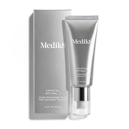 Medik8 Crystal Retinal 3 - Firming, Advanced Skin Retinaldehyde Face Serum - Night Serum with Hyaluronic Acid and Vitamin E - Gluten Free - 1 oz