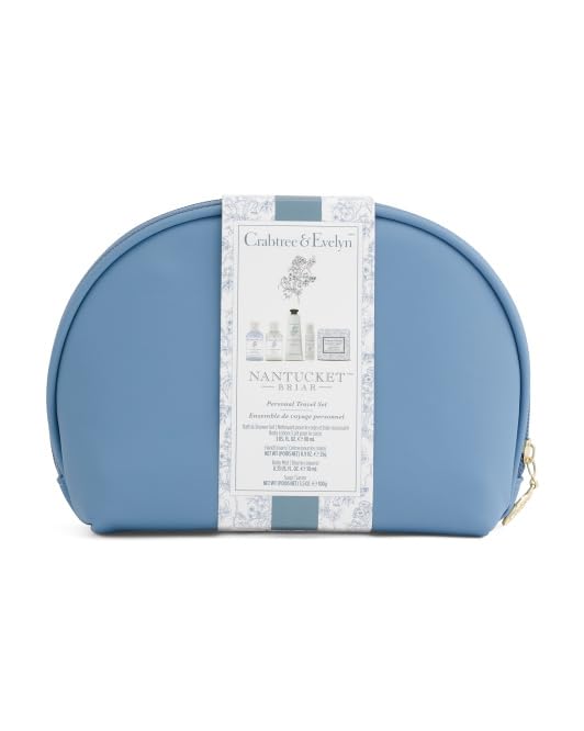 Crabtree & Evelyn Nantucket Briar Personal Travel Bath Set (6 Pieces - (3oz) bath and shower gel (3oz) body lotion (0.9oz) hand cream (0.33oz) body Beauty & Personal Care Crabtree & Evelyn