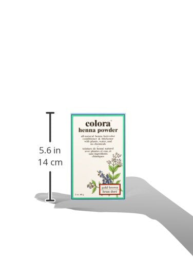 Colora Henna Powder Hair Color Gold Brown 2 Ounce (Pack of 2)