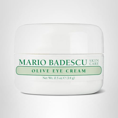 Mario Badescu Olive Eye Cream for Dry & Sensitive Skin | Rich Under Eye Cream with Olive Leaf Extract & Cocoa Butter | Nourishes Dry Under Eyes | 0.5