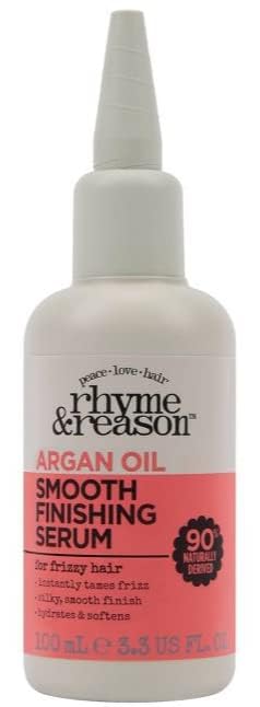 R R RR Rhyme and Reason Smooth Finishing Hair Serum. 3.3 Fl Oz. Blended with 100% Natural Cold-Pressed Argan Oil. Smooth, Silky, & Hydrating. (1 Pack)