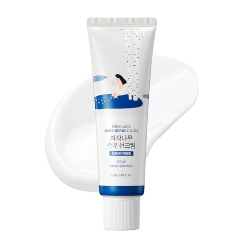 ROUND LAB Birch Juice Moisturizing UV LOCK SPF 45, 1.69 Fl Oz, Hydrating Lotion-like Lightweight Glow Sunscreen for Sensitive Skin, No White Cast Beauty and Personal Care ROUND LAB Default Title