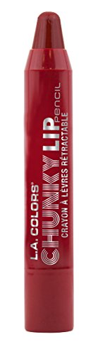 L.A. COLORS Chunky Lip Pencil, Deep Red, 0.04 Ounce