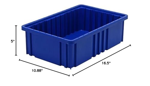 Quantum Storage DG92050 Dividable Grid Heavy Duty Part Organizer Bins - 16-1/2" x 10-7/8" x 5" - 12 Pack