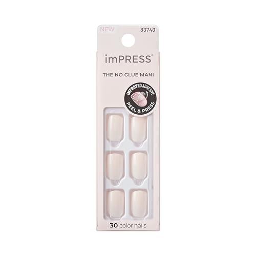 Kiss Impress No Glue Mani Press On Nails, Color, 'Point Pink', Pink, Short Size, Squoval Shape, Includes 30 Nails, Prep Pad, Instructions Sheet, 1 Beauty & Personal Care imPRESS