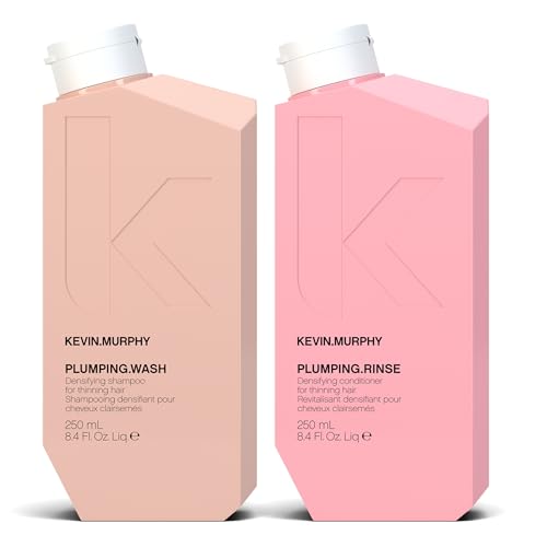 KEVIN.MURPHY PLUMPING.WASH & RINSE - Densifying Shampoo for Thinning Hair - Thickening Hair Conditioner - For Fine, Thin & Ageing Hair - 250 mL / 8.4