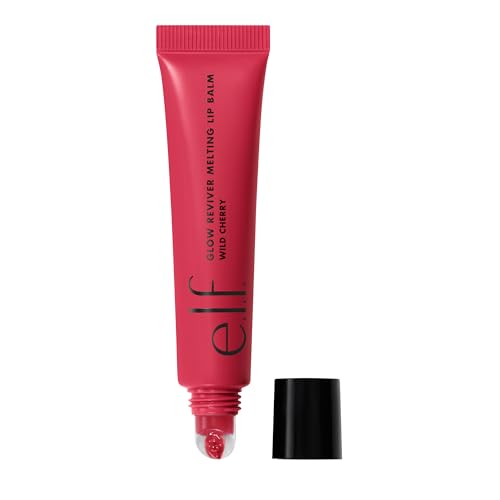 e.l.f. Glow Reviver Melting Lip Balm, Hydrating Tinted Lip Balm For A Glossy Finish & Soft, Supple Lips, Vegan & Cruelty-Free, Wild Cherry Beauty and Personal Care e.l.f.