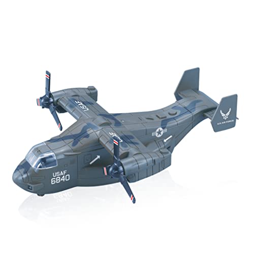 Lollipop United States Air Force Military Helicopter, V-22 Osprey Airplane, 1:72 Scale Aircraft Carrier Model, Battle/Rescue Helicopter Toy w/Sounds,…