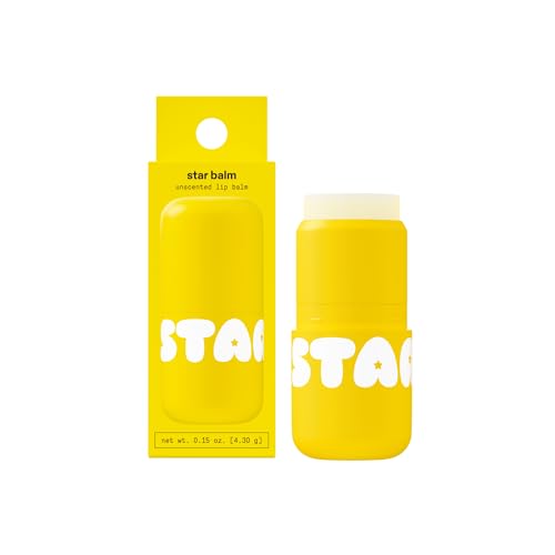 Starface Star Balm Unscented, Hydrating Lip Moisturizer with Shea Butter, Cocoa Butter, and Coconut Oil, Fragrance Free, (0.15 oz) Beauty and Personal Care Starface World