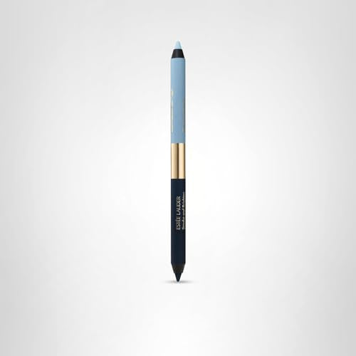 Estée Lauder Smoke and Brighten Long-Lasting Waterproof Kajal Eyeliner Pencil Duo, 0.03 Ounce, Marine/Sky Blue