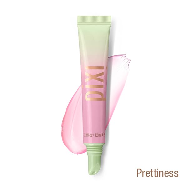 Pixi Beauty LipTone pH Reactive Lip Gloss in Prettiness | Color Changing Tinted Lip Balm with Rosehip Oil & Shea Butter | Non-Sticky Mirror-Shine