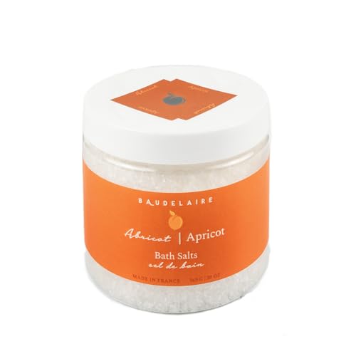 Provence Sante Relaxing Bath Salt - Luxury and Soothing Soak - Ripe Apricot Scent - Made in France - 20 Oz