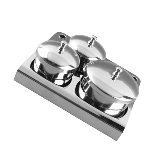 Nail Liquid Container, Mini Stainless Steel Dish Pot Liquid Powder Cup Lid Bowl Nail Art Tools Acrylic Nail Art Equipment Mini Bowl Cup Tray Pot Beauty & Personal Care Zerone