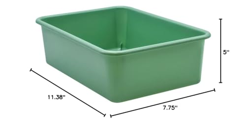Teacher Created Resources® Eucalyptus Green Large Plastic Storage Bin