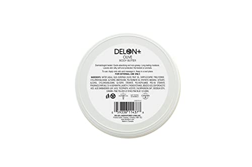 DELON Intense Moisturizing Body Butter, Olive with Olive Oil & Vitamin E, 6.9 oz (Pack of 4)