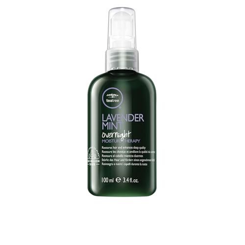 Tea Tree Lavender Mint Overnight Moisture Therapy, Leave-In Treatment, Restores Hair + Enhances Sleep Quality, For Coarse, Curly + Dry Hair, 3.4 fl.
