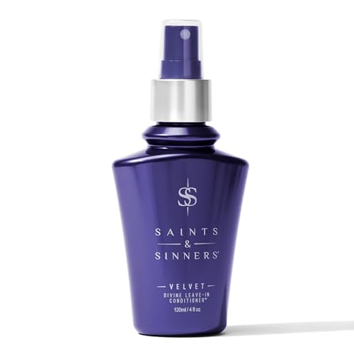 Saints & Sinners Velvet Divine Leave-In Moisturizing Conditioner Hair Detangler Spray for ALL TYPES. Helps Dry Dull Frizzy Coarse Tangled Thermally
