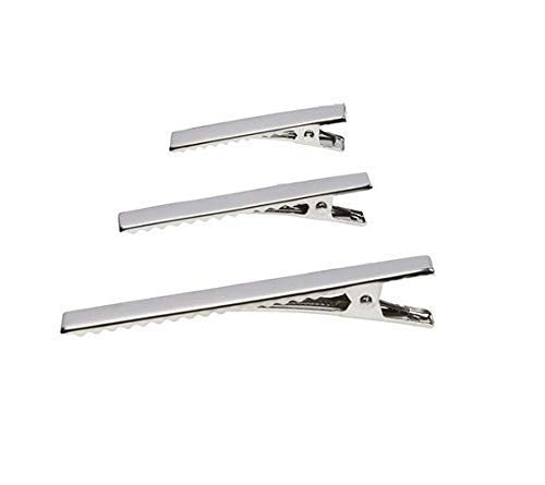 Diy Clip, Alligator Hair Clip 30 pcs Flat Top with Teeth Single Prong Metal Clips Hairbow Accessory for Hair Care Arts Crafts Projects