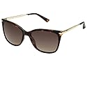 GUESS Women's Gu7483 Cat Eye Sunglasses, Dark Havana & Brown Mirror, 56 mm + 0