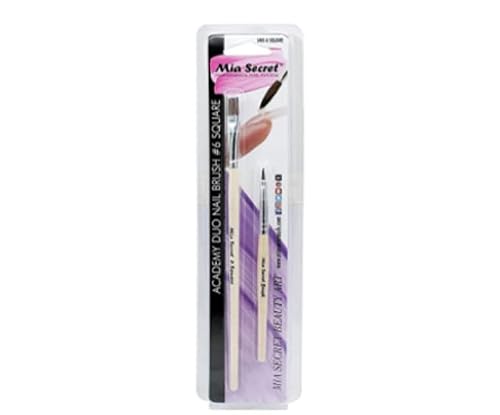 Mia Secret Nail Brush Academy Duo for Beginners Students Pick Yours ! (6 SQUARE) Beauty & Personal Care Mia Secret