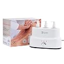 Master Massage Three Bottles Massage Oil, Lotion, Cream Warmer Heater with Empty Bottles- Massage Cream Heating Device- Salon Spa Body Therapy, White