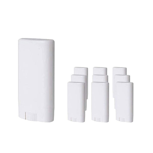 15ML White Empty Plastic Oval Homemade Lip Balm Tubes Lipstick Tube Deodorant Tubes Containers 10PCS Beauty and Personal Care IMIROOTREE