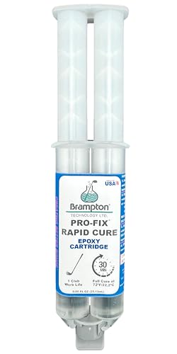 Brampton PRO-FIX Rapid Cure Golf Epoxy, 3-Min Work Life, 30-Min Repair, Impact Resistant, 2-Part Epoxy Glue Kit for Golf Clubs, Shafts, Heads…
