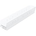 Akro-Mils 30124 Plastic Shelf Bins, Heavy Duty Storage Bins for Garage, Closet, and Drawer Organization, 24-Inch x 4-Inch x 4-Inch, Clear, 12-Pack