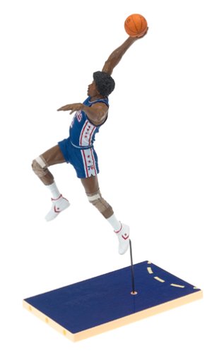 Julius Erving #6 Blue Jersey Philadelphia 76'ers McFarlane NBA Legends Hardwood Classics Six Inch Action Figure