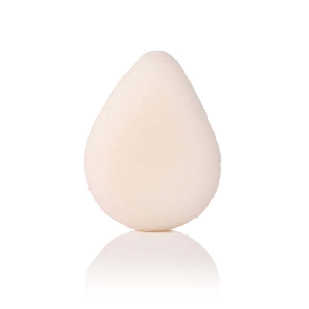 Baie Botanique Teardrop Konjac Sponge - Eco-Friendly, Gentle Facial Cleansing and Exfoliating 100% Natural Sponge, Set of 3