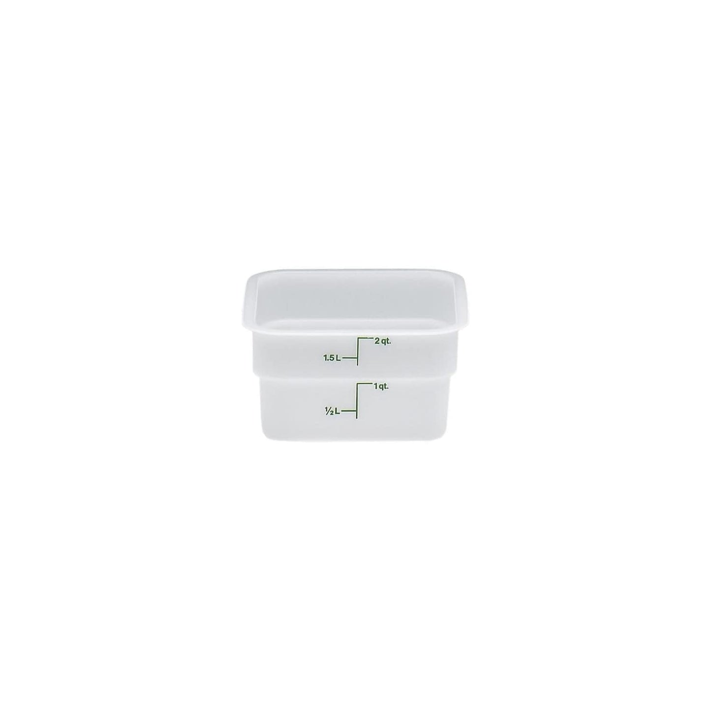 Cambro 2SFSP148 White Poly 2 Qt CamSquare Container