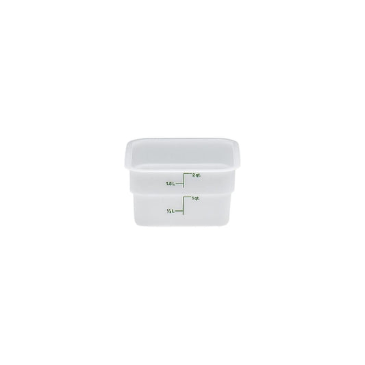 Cambro 2SFSP148 White Poly 2 Qt CamSquare Container