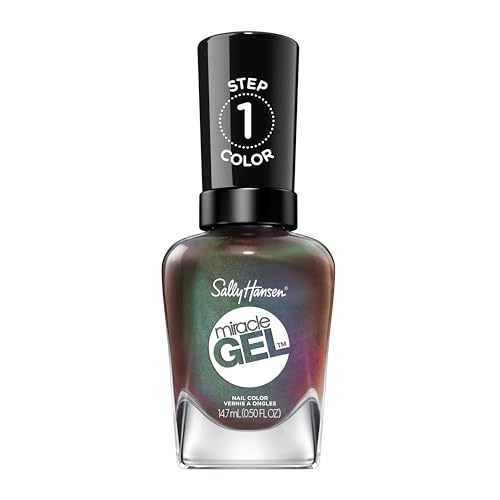 Sally Hansen Miracle Gel Salon Quality Nail Polish | Gel-Like Formula, Two-Step System, No UV Light Needed, Long Lasting | Opaque, Metallic | 841 Beauty & Personal Care Sally Hansen