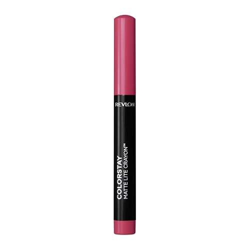 REVLON ColorStay Matte Lite Crayon Lipstick with Built-in Sharpener, Smudge-proof, Water-Resistant Non-Drying Lipcolor, 006 Lift Off, 0.049 oz