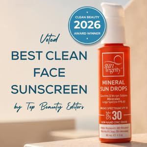Suntegrity Mineral Sun Drops SPF 30 | Broad Spectrum Zinc Oxide Sunscreen for Face | Vegan, Reef-Safe, Non-Greasy Daily Sun Protection |